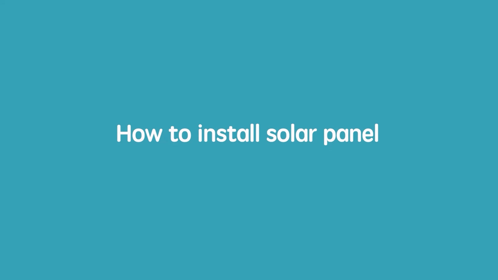 How to install solar panel