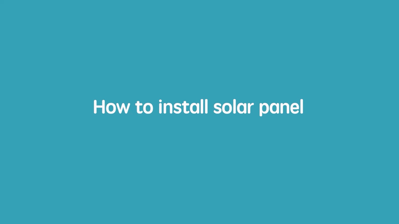 How to install solar panel